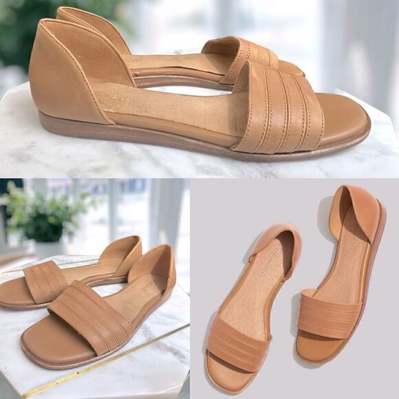 MADEWELL The Nelda d'Orsay Flat Sandals Size 10 - Picture 1 of 14